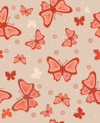  Abstract background with butterflies. Vector illustration