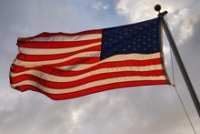 American Flag Against The Sky