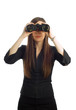 © StockMasters - Business woman strategist with binoculars