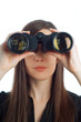 © StockMasters - Business woman strategist with binoculars