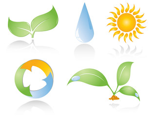 Poster - set of environmental icons.Elements for your design
