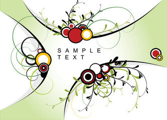 Poster - Abstract floral background with place for your text