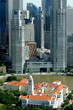 Skyline of modern business district and Boat Quay, Singapore
