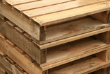 Fototapeta Las - Set of  Wood pallet stack together - texture for wood