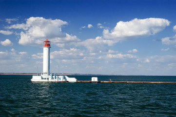 Operating lighthouse. Odessa. Ukraine. Black sea