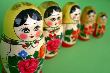 Wall Mural - Matryoshka dolls handmade in Russia