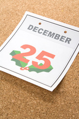 Christmas day, calendar December 25 for background