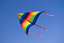Colorful Kite On Blue Sky