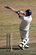 Cricket batsman playing a pull shot to leg