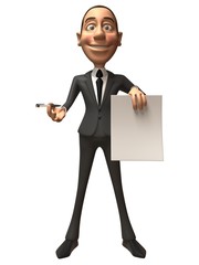 Canvas Print - Business man avec un contrat