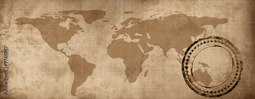 Fototapeta dla dzieci Old paper map of the world