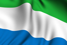 Rendered Sierra Leonean Flag