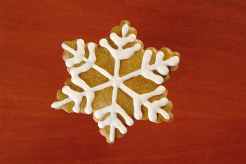 Canvas Print - Gingerbread snowflake