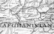 close-up map detail of afghanistan