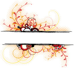 Poster - Abstract floral background with place for your text