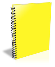 Blank Yellow Spiral Notebook Closed But Empty Ebook Cover