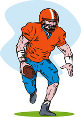 Aufkleber - american football player