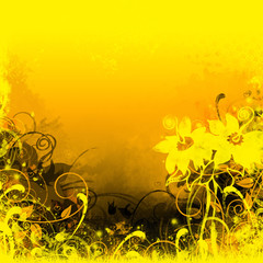 Wall Mural - yellow landscape background