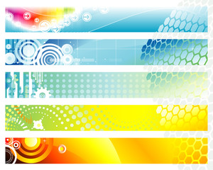 Aufkleber - Banners design set of vector illustration layered.