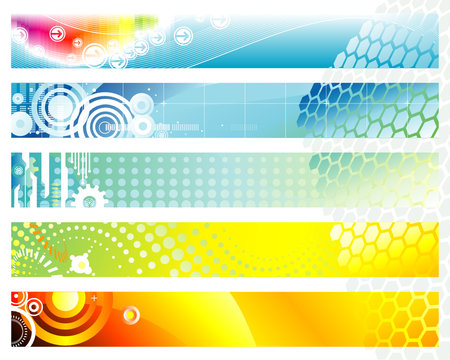 Banners design set of vector illustration layered.