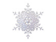 An isolated snowflake on white background