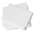 stack of blank newspapers on white