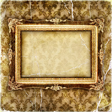 Vinatge  Wallpaper With Blank Frame