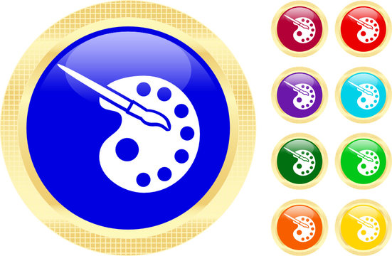 Icon of paints and paintbrush