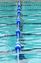 Swimming Pool With Lane Divider With Limited Depth Of Field