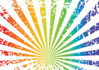 Poster - Grunge sunrise background - rainbow