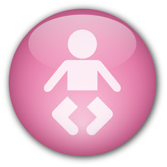 Poster - Baby Change button (pink)