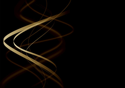 courbe design couleur café et fond noir abstrait - illustration