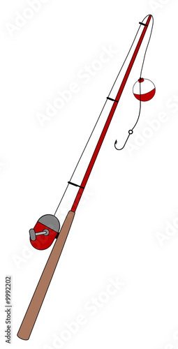 Download Fishing Rod With Bobber And Hook Illustration Stock Vector Adobe Stock