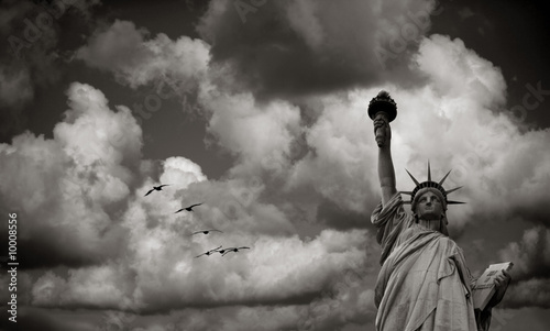 Plakat na papierze fotorealistycznym Statua Wolności w Nowym Jorku, USA