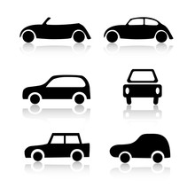 Set Of 6 Car Icon Variations