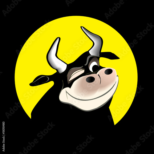 Foto-Vinylboden - cartoon bull (von Pulsar75)