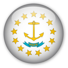Wall Mural - Rhode Island State Flag Button