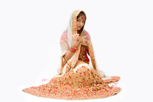 Beautiful Harem Girl Or Belly Dancer Or Hindu Bride Sitting