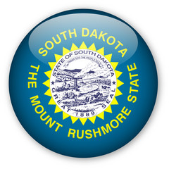 Wall Mural - South Dakota state flag button