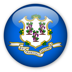 Wall Mural - Connecticut State Flag Button