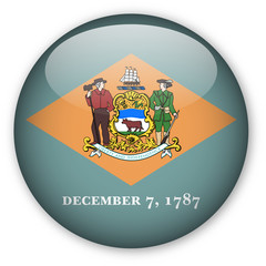 Wall Mural - Delaware State Flag Button