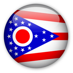 Wall Mural - Ohio state flag button