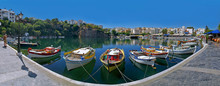 Small Boats On The Lake Of Agios-Nicolaos
