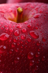 Wall Mural - Red apple macro