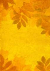 Sticker - Autumn background with the painting bright leaves