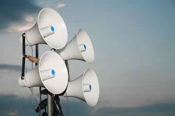 Loudspeaker against the sky............