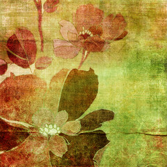 Wall Mural - vintage floral background