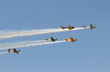 Formation of World War II era airplanes