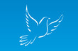 Drapeau de la paix avec colombe