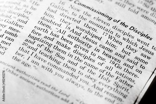 Poster Mathew 28:18, a popular verse in the New Testament